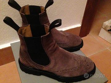 Stivaletti Camoscio motivo Inglese