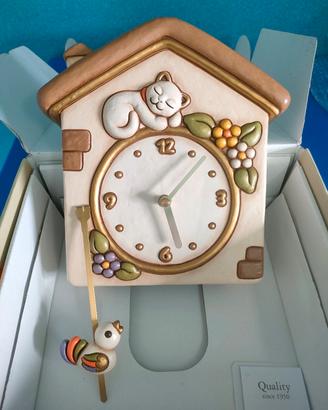 Orologio Thun pendolo gatto e uccellino 