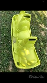 Dondolo Smoby 3 posti cagnolini verde