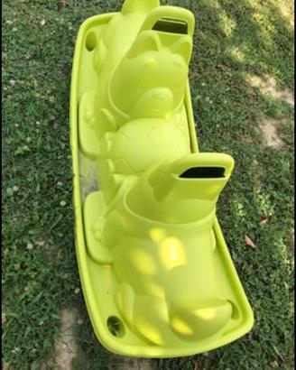 Dondolo Smoby 3 posti cagnolini verde