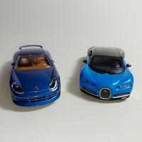 Lotto Porsche 911 Carrera + Bugatti Chiron 1/43
