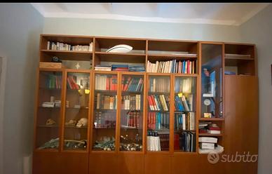 Libreria in noce massello