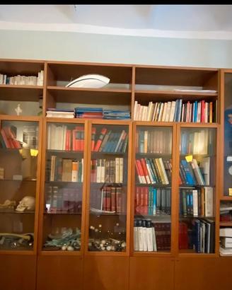 Libreria in noce massello