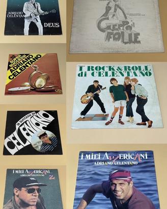 7 dischi vinile adriano celentano 33 giri LP stock