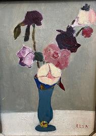 Elsa De Agostini, vaso con fiori
