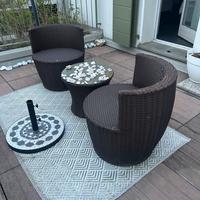 Set due poltrone e tavolino da giardino