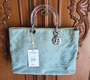 borsa vintage lady dior in denim