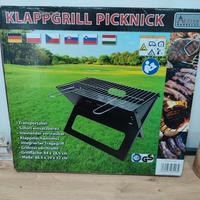 Barbecue portatile in lega pesante e resistente