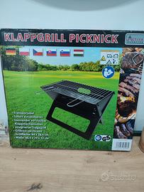 Barbecue portatile in lega pesante e resistente