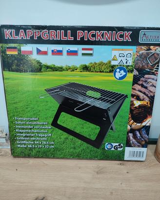 Barbecue portatile in lega pesante e resistente