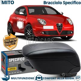 Bracciolo Per Alfa Mito SPECIFICO PELLE-PU Nera