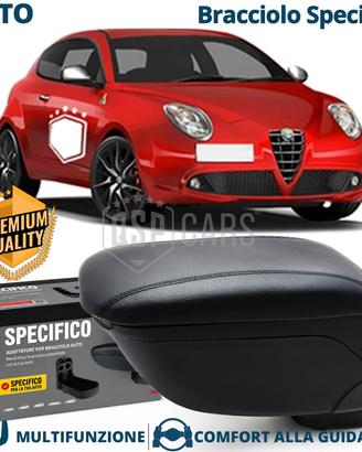 Bracciolo Per Alfa Mito SPECIFICO PELLE-PU Nera