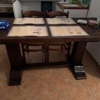 Tavolo in castagno massiccio vintage