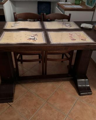 Tavolo in castagno massiccio vintage