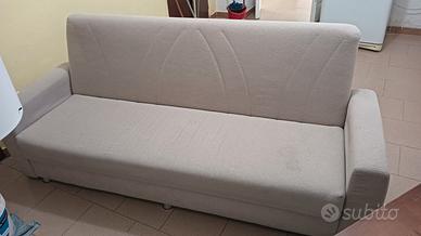 divano reclinabile beige 