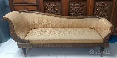 Divano Antico a Barca Stile Luigi Filippo – Legno