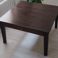 Tavolino legno 90x90 con cassetti