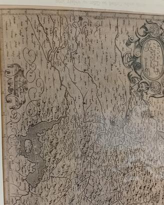 antica mappa di territorio di Bergamo rarissima 