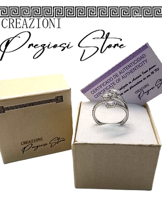Anello Donna in Acciaio con Strass di cristallo