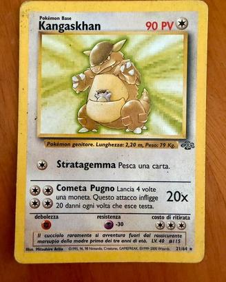 Kangaskhan carta pokemon NO HOLO 21/64
