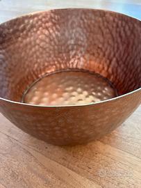 Contenitore Diam. 40 in Metallo Martellato