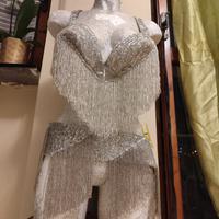 completo danza del ventre argento 