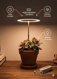 Lampada LED crescita Grow Light Halo Telescopica