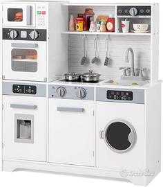 Cucina Giocattolo per Bambini Legno Suoni e Luci