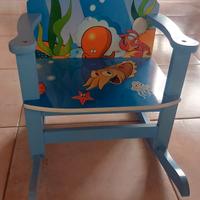 Sediolina a dondolo legno bimbi