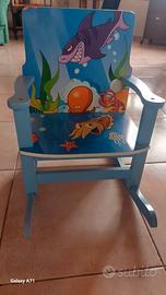 Sediolina a dondolo legno bimbi