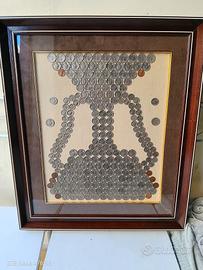quadro con monete anfora