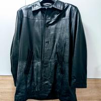  Giacca Uomo XL in Vera Pelle Nera - Effetto Sfuma