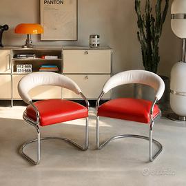 Sedia x2 Canasta Arrben anni 70 design rare
