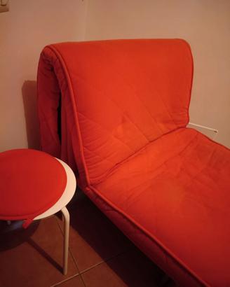Divano letto arancione