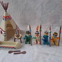 playmobil 3121 + 4x indiano piedi piatti 'b' prima