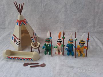 playmobil 3121 + 4x indiano piedi piatti 'b' prima