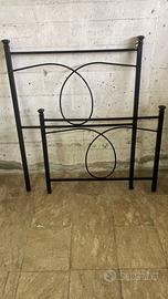 Struttura letto singolo in ferro battuto