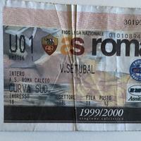 Biglietto Curva Sud di Roma Setubal, anno scudetto