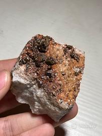 Pirite, dolomite, barite azzurra. Brosso