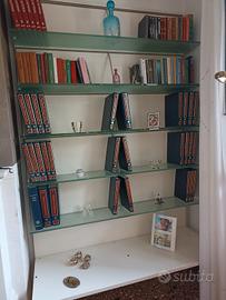 Libreria Molteni con ripiani in cristallo