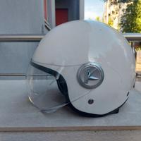 Casco Jet Moto Scooter Bianco 