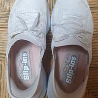 scarpe bianche skechers slip ins