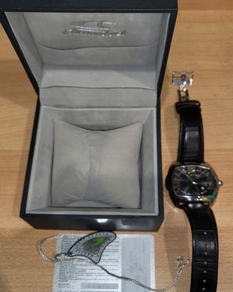 chronotech prism nero con cinturino pelle 