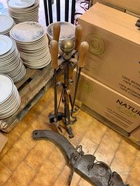 Pulizia camino bronzo rame