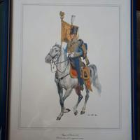 n.4  Litografie 1950 militari a cavallo 1840/1860