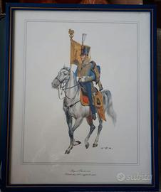 n.4  Litografie 1950 militari a cavallo 1840/1860