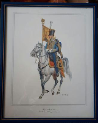 n.4  Litografie 1950 militari a cavallo 1840/1860