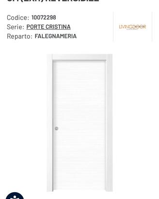 porta scorrevole bianca 