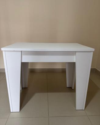 Tavolo consolle allungabile bianco 14 posti