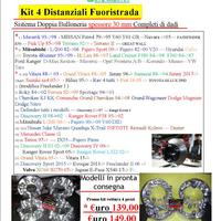 Kit 4 Distanziali Fuoristrada da 3 cm con doppia